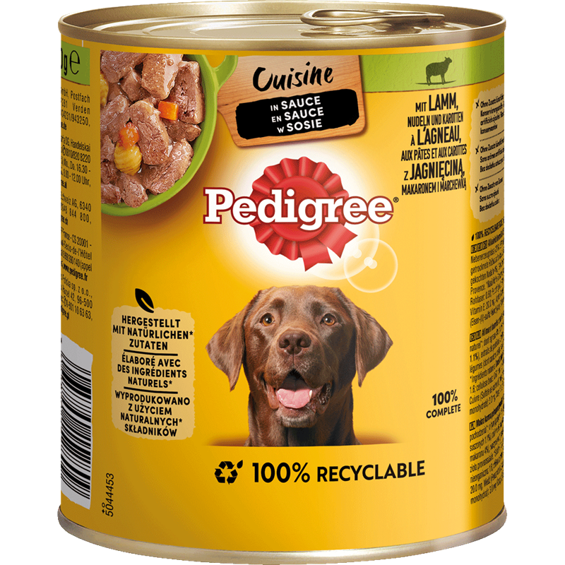 Pedigree Cuisine in Sauce Lamm & Nudeln 800 g