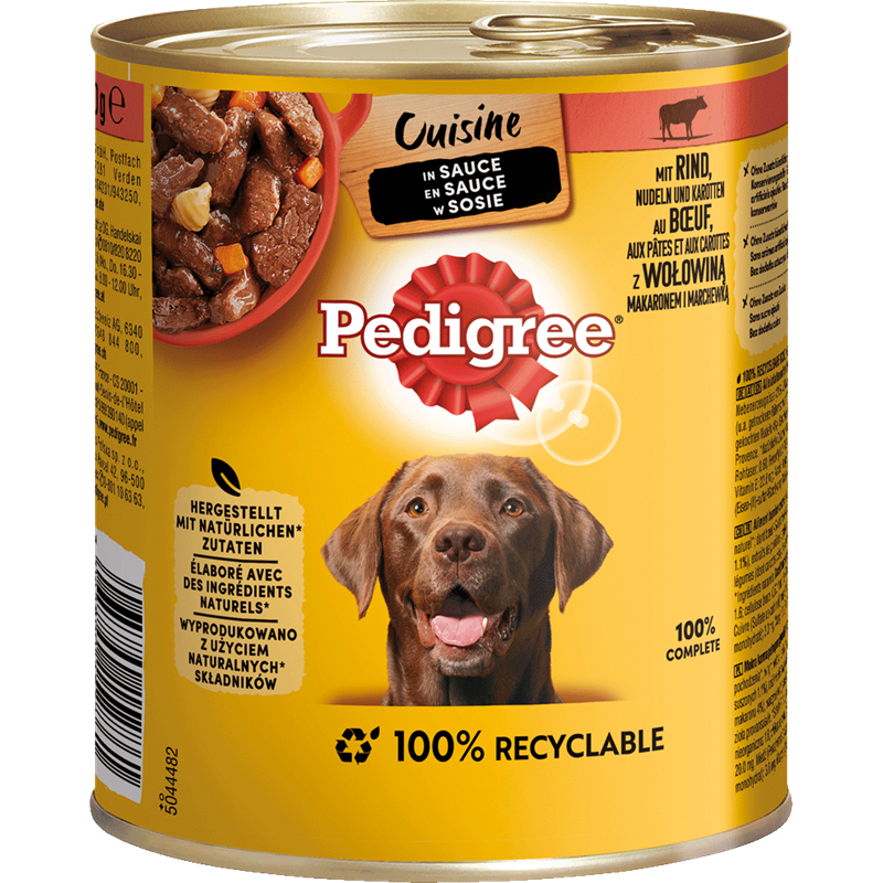 Pedigree Cuisine in Sauce Rind & Nudeln 800 g