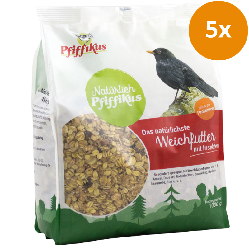 Natürlich Pfiffikus Weichfutter mit Insekten