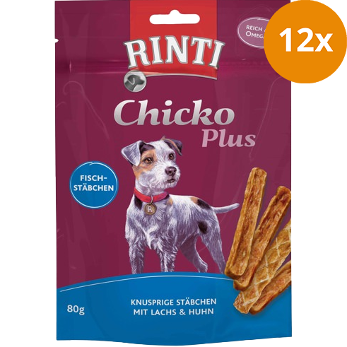 Rinti Chicko Plus Fischstäbchen mit Lachs & Huhn 80 g