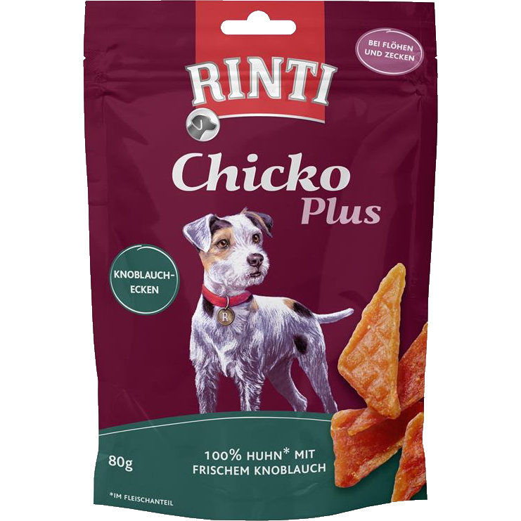 Rinti Chicko Plus Knoblauch Ecken 80 g