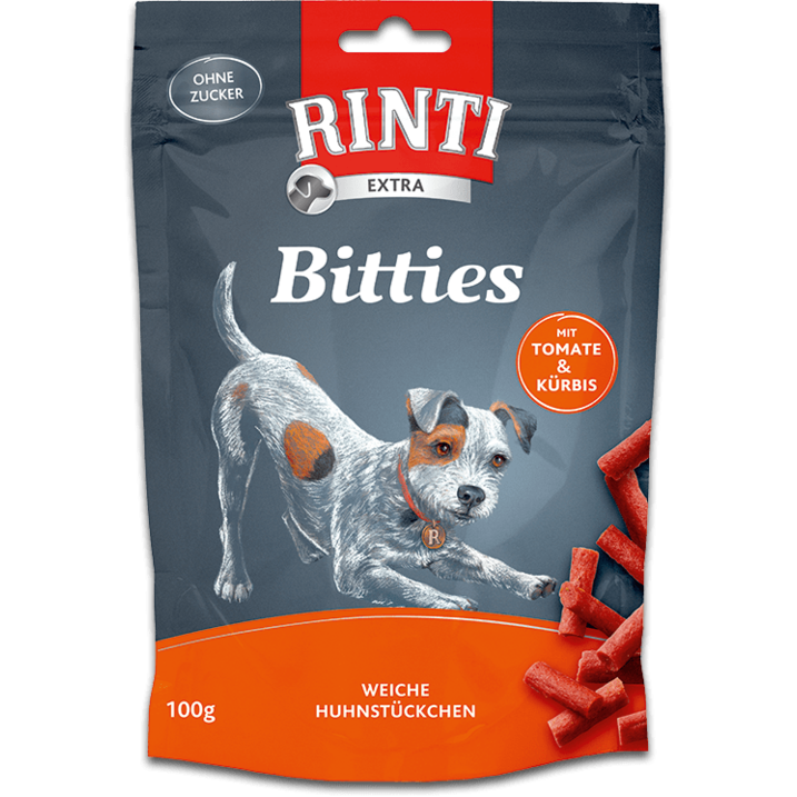 Rinti Extra Mini Bitties Huhn, Tomate & Kürbis 100 g