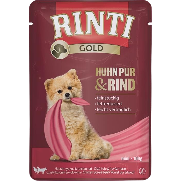 Rinti Gold Pouch Huhn Pur & Rind 100 g