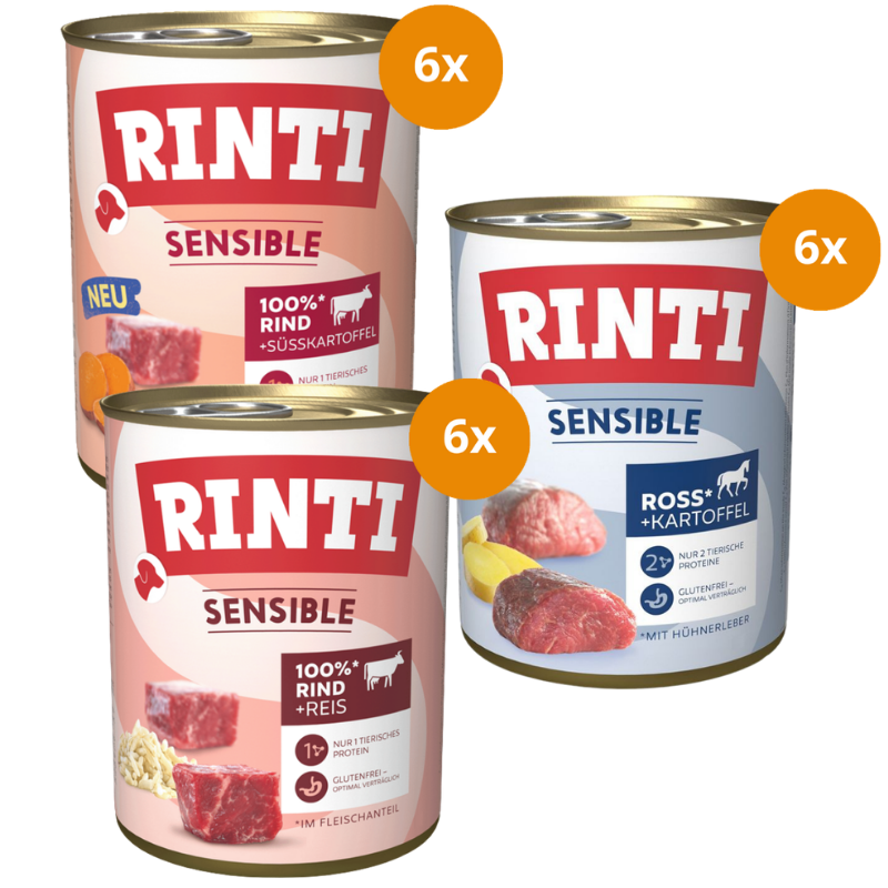 Rinti Sensible Kombipaket 800 g – Rind & Ross Mix (3 Sorten)