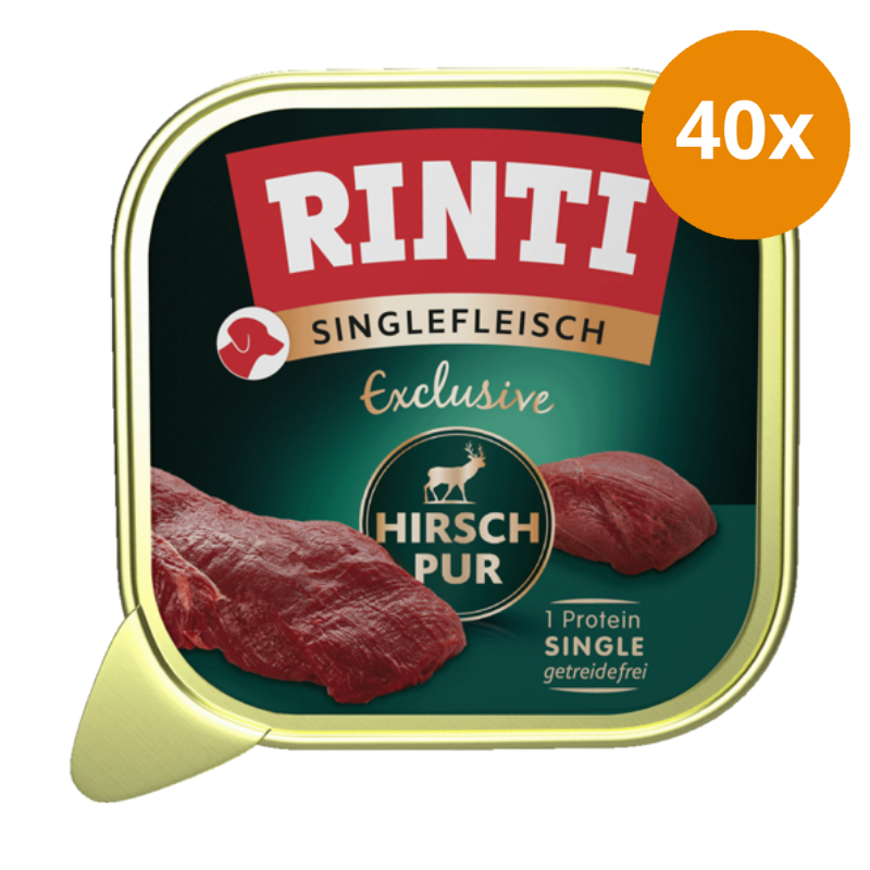 Rinti Singlefleisch Schale Exclusive Hirsch pur 150 g
