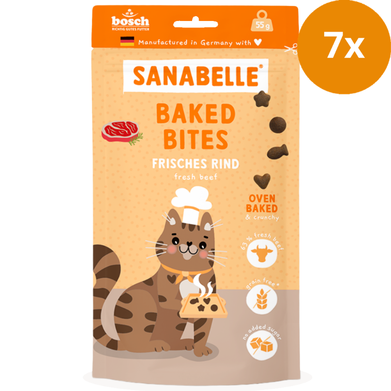 Sanabelle Baked Bites Frisches Rind 55 g