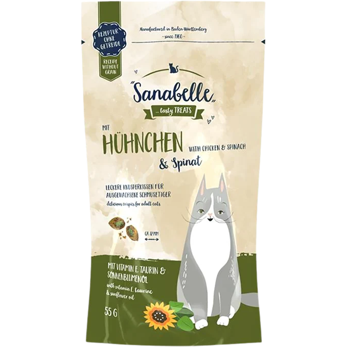 Sanabelle Knusperkissen Huhn & Spinat 55 g