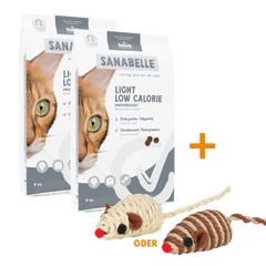 Sanabelle Light Low Calorie 2 x 8 kg + GRATIS TRIXIE Spielmaus