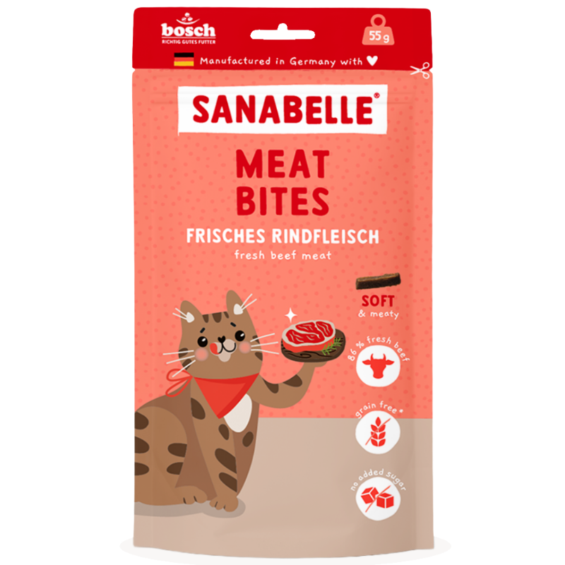 Sanabelle Meat Bites Frisches Rindfleisch 55 g