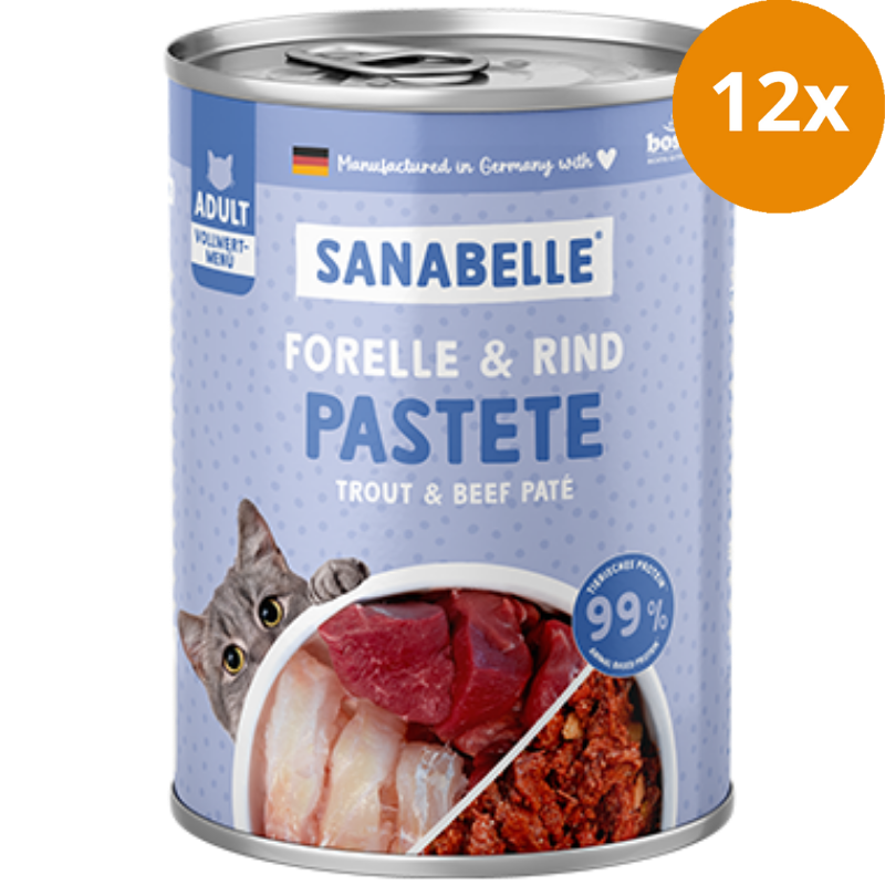 Sanabelle Nassfutter mit Forelle & Rind 400 g