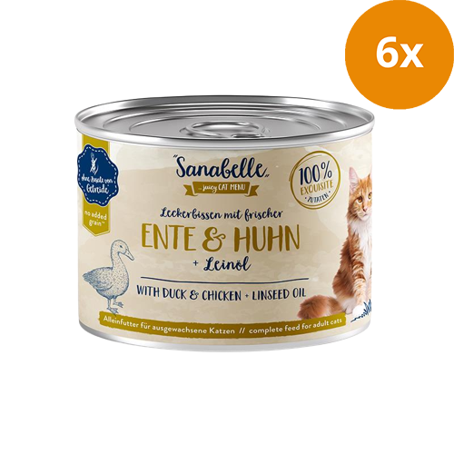 Sanabelle Nassfutter mit Ente & Huhn 195 g