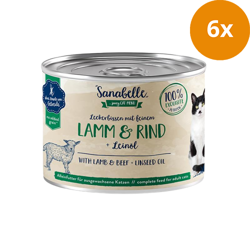 Sanabelle Nassfutter mit Lamm & Rind 195 g