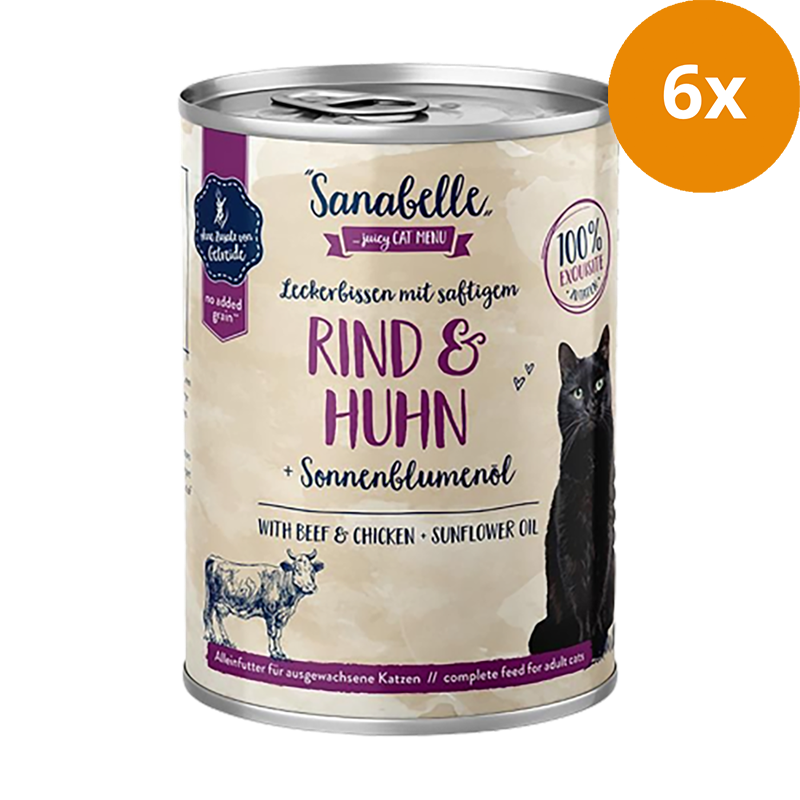 Sanabelle Nassfutter mit Rind & Huhn 400 g