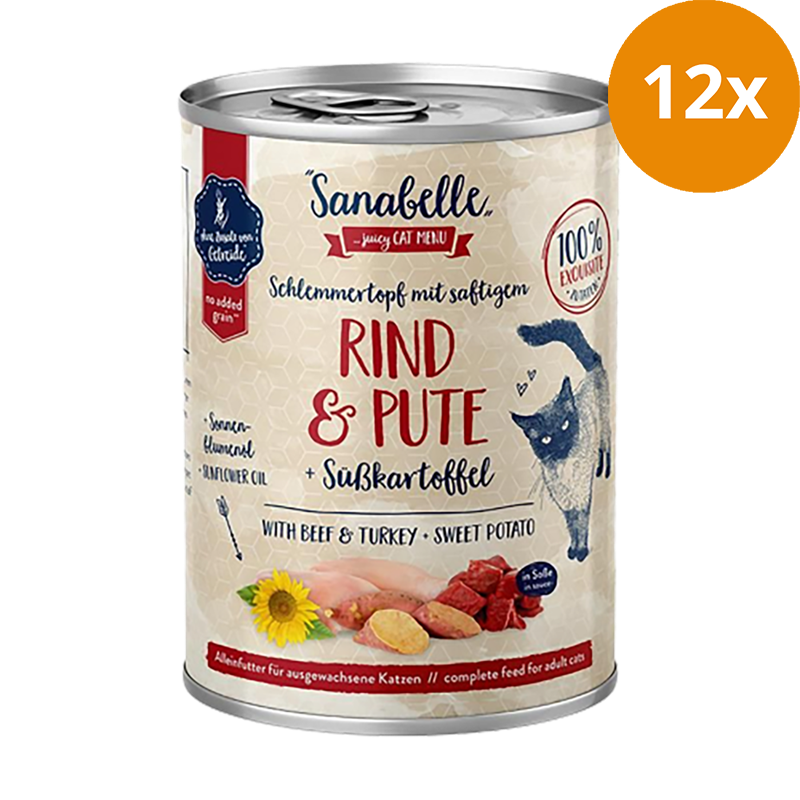 Sanabelle Nassfutter mit Rind & Pute 380 g