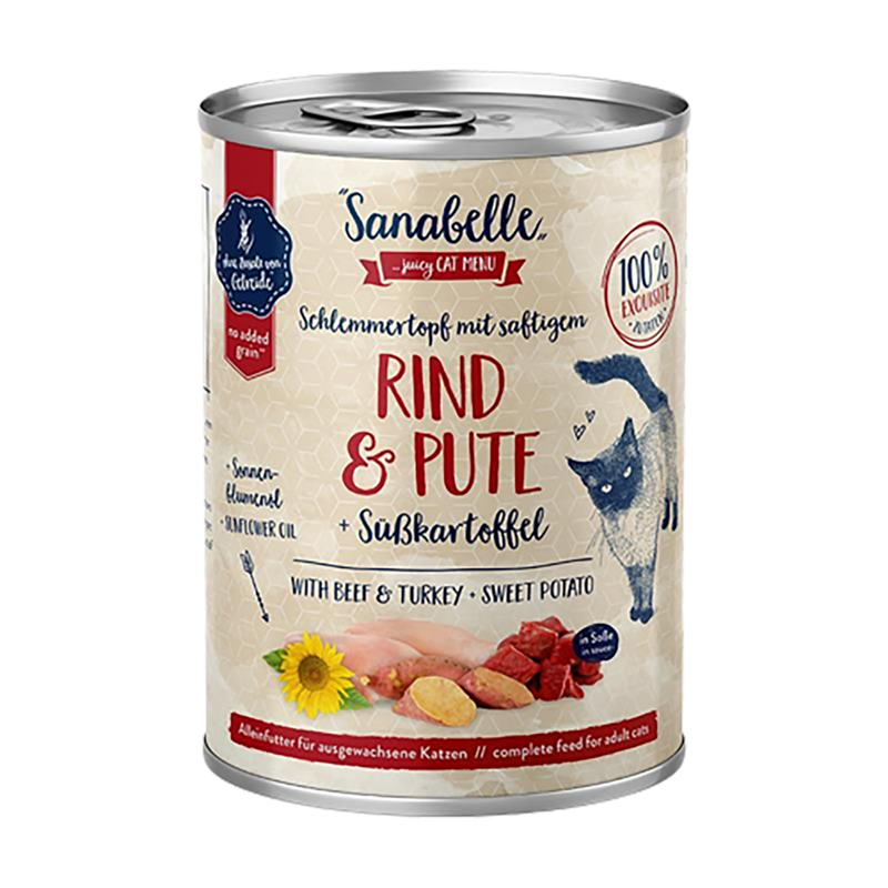 Sanabelle Nassfutter mit Rind & Pute 380 g