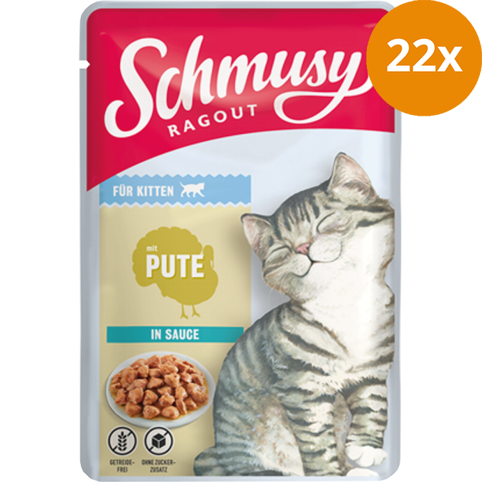 Schmusy Ragout in Sauce mit Pute für Kitten 100 g