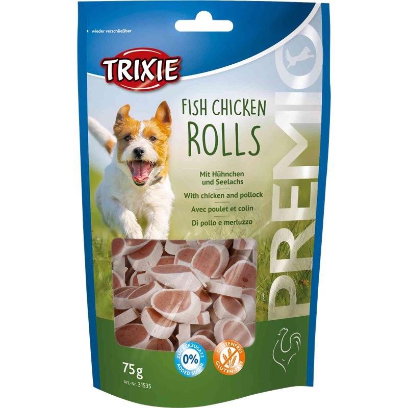 TRIXIE PREMIO Fish Chicken Rolls 75 g