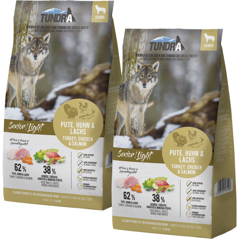 Tundra Getreidefrei Senior/Light Pute, Huhn & Lachs