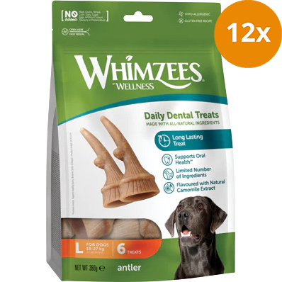 WHIMZEES Dog Snack Antler/Geweih L 360 g