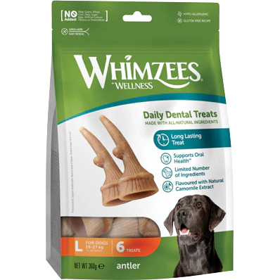 WHIMZEES Dog Snack Antler/Geweih L 360 g