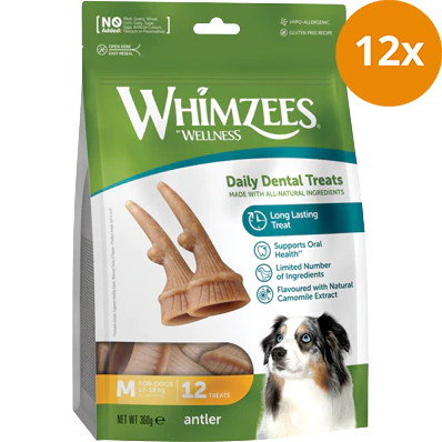 WHIMZEES Dog Snack Antler/Geweih M 360 g
