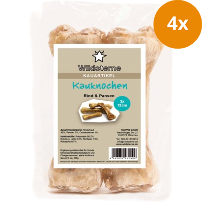 Wildsterne Kauknochen Rind & Pansen 12 cm (100 g)