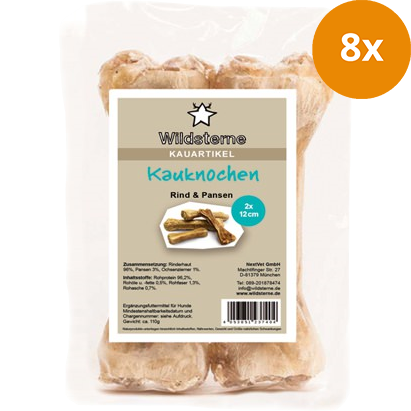 Wildsterne Kauknochen Rind & Pansen 100 g