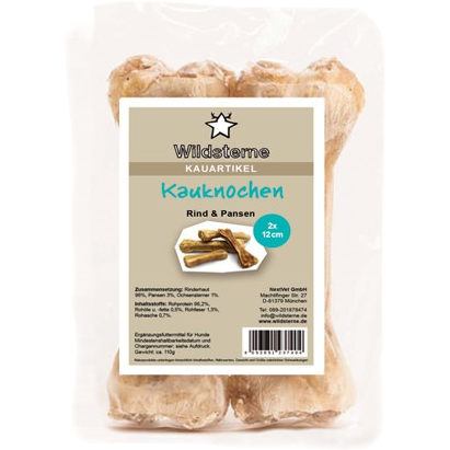 Wildsterne Kauknochen Rind & Pansen 12 cm (100 g)