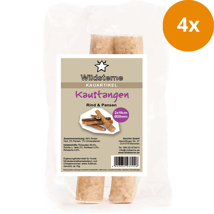 Wildsterne Kaustange Rind & Pansen 70 g