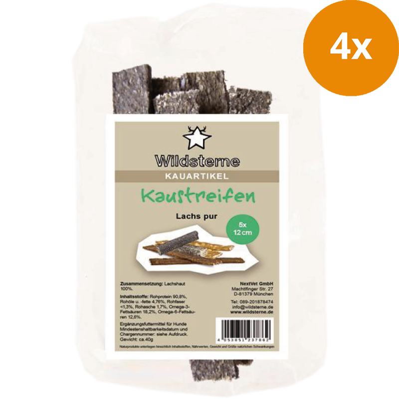 Wildsterne Kaustreifen Lachs pur 12 cm (40 g)