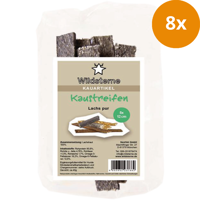 Wildsterne Kaustreifen Lachs pur 40 g